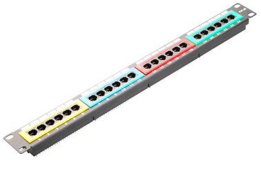 Chiny Patch panel sieci o wysokiej gęstości 24-portowy CAT5E Cat6 z 4 rodzajami kolorów YH4011 dystrybutor