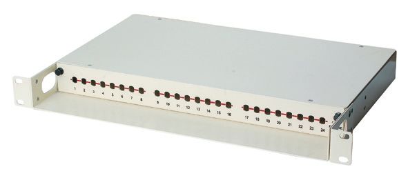 Wysokiej jakości panel z płatkami włóknistymi 24 port, LC / Duplex SC Fiber Optic Termination Box YH1005
