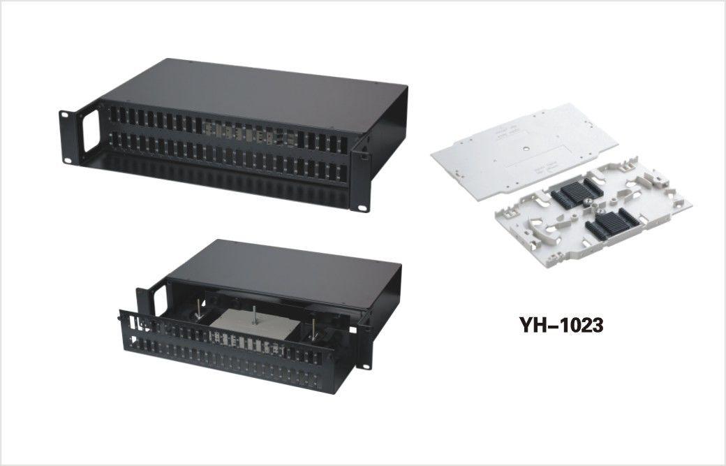 Trwały panel światłowodowy 48 Port 2U SC Duplex Adapter do sieci telekomunikacyjnej YH1013