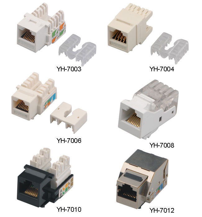 Czarna powierzchnia RJ45 8P8C Gniazdo Cat5e Network Keystone Jack do panelu Blank Lan Patch YH7010